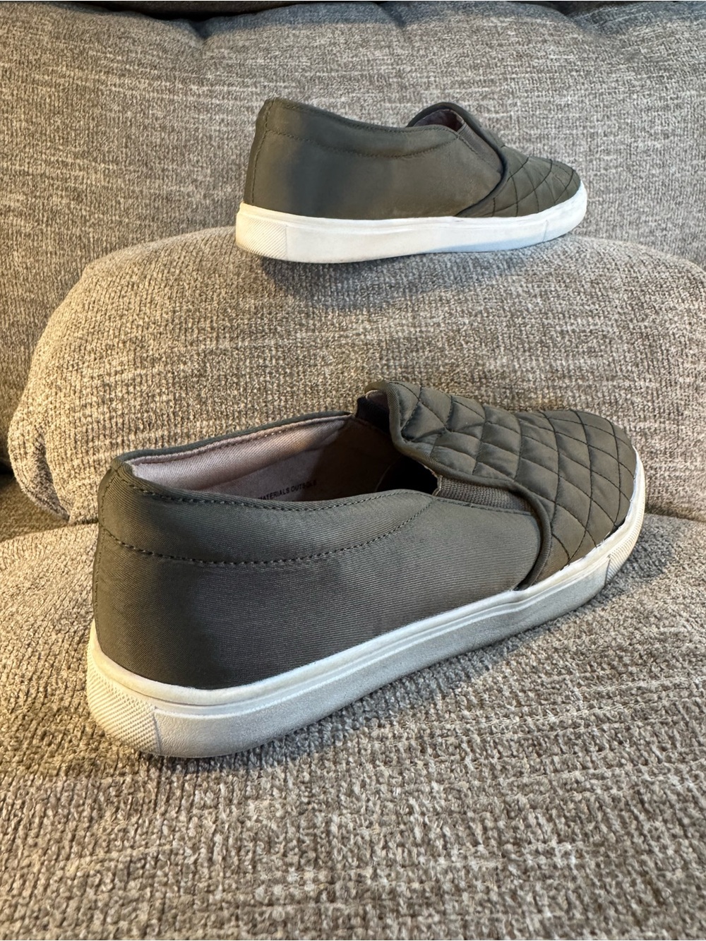 A New Day Reese Quilted Olive Green Slip On Sneakers Size 8 - Picture 10 of 11